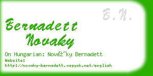 bernadett novaky business card